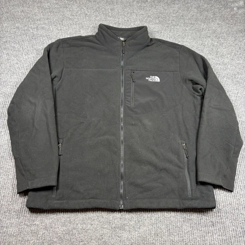 The North Face Jacket Mens XL Black Full Zip Fleece Denali Style Hiking Outdoor